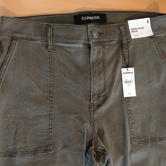 Express Pants - Express cropped straight high rise stretch pants size 8